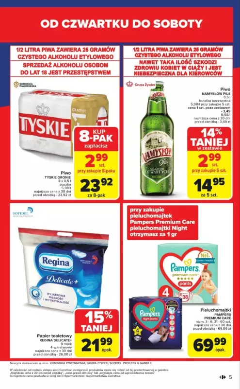 Carrefour Market - gazetka promocyjna Gazetka Łap okazje od czwartku! od czwartku 13.03 do soboty 15.03 - strona 5