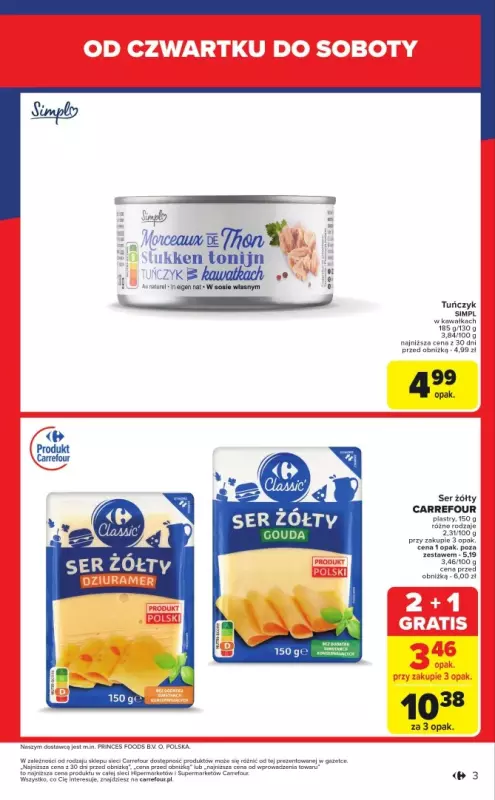 Carrefour Market - gazetka promocyjna Gazetka Łap okazje od czwartku!  do soboty 15.03 - strona 3