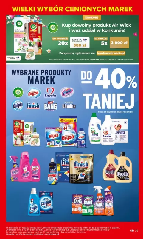 Carrefour Market - gazetka promocyjna Gazetka Łap markowe okazje od poniedziałku  do soboty 29.03 - strona 39