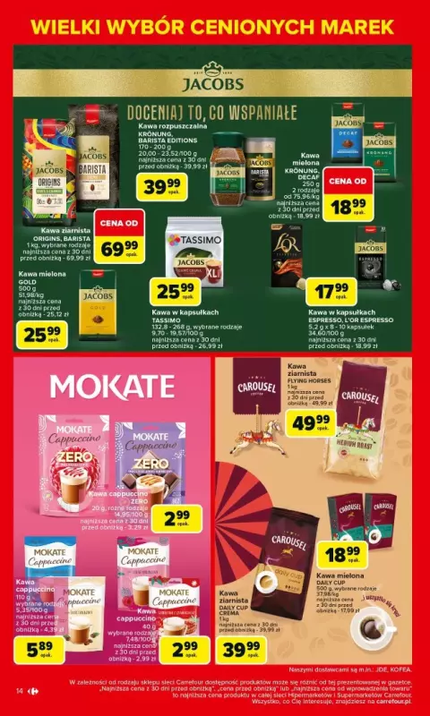 Carrefour Market - gazetka promocyjna Gazetka Łap markowe okazje od poniedziałku  do soboty 29.03 - strona 14