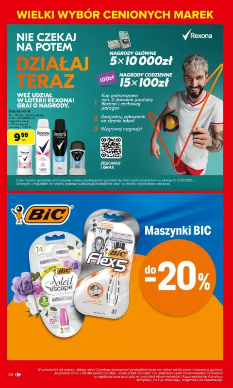 Carrefour Market - gazetka promocyjna Gazetka Łap markowe okazje od poniedziałku  do soboty 29.03 - strona 38