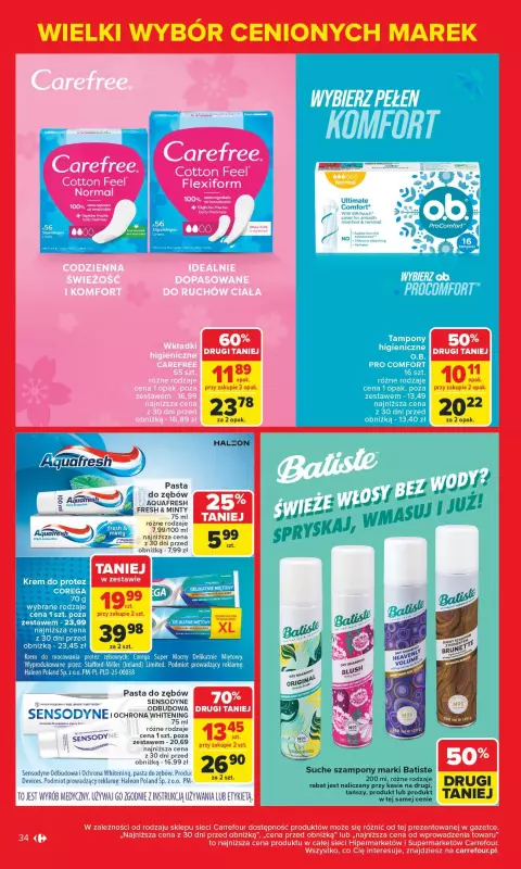 Carrefour Market - gazetka promocyjna Gazetka Znane marki, okazyjne ceny  do soboty 17.05 - strona 34