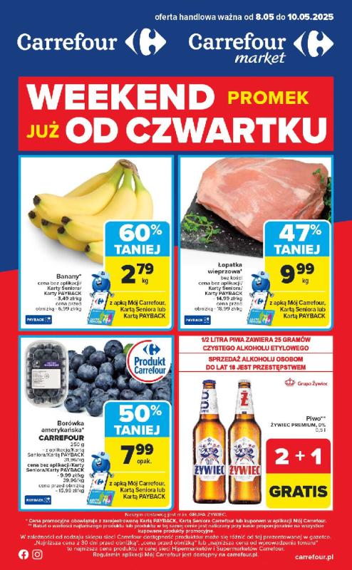 Carrefour Market - gazetka promocyjna Weekend promek już od czwartku  do soboty 10.05