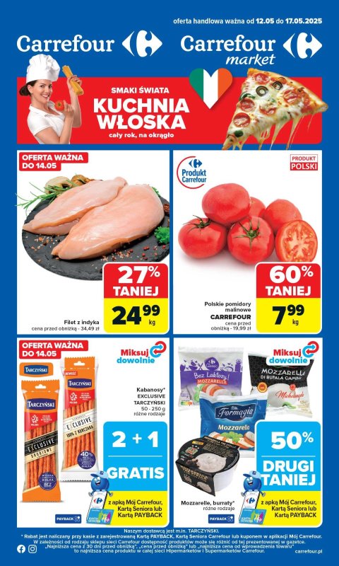 Carrefour Market - gazetka promocyjna Gazetka Carrefour Market od poniedziałku  do soboty 17.05