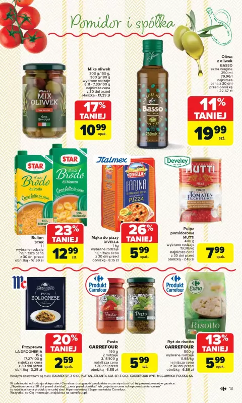 Carrefour Market - gazetka promocyjna Gazetka Kuchnia Włoska  do soboty 24.05 - strona 13