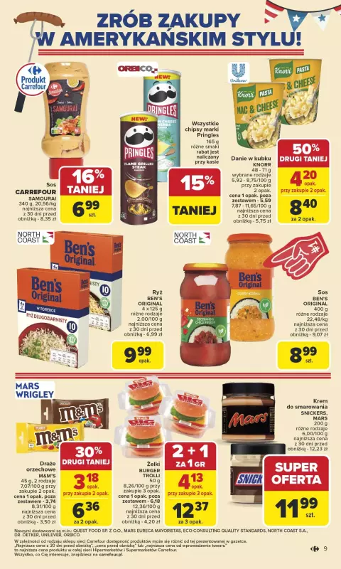 Carrefour Market - gazetka promocyjna Gazetka Kuchnia Amerykańska od poniedziałku 26.05 do soboty 07.06 - strona 9