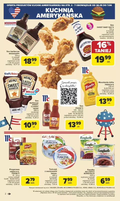 Carrefour Market - gazetka promocyjna Gazetka Kuchnia Amerykańska od poniedziałku 26.05 do soboty 07.06 - strona 4