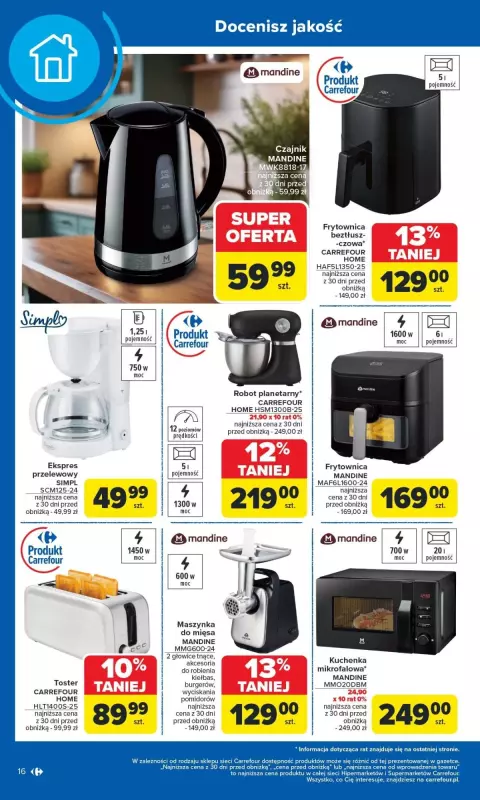 Carrefour Market - gazetka promocyjna Gazetka Produkt Carrefour od poniedziałku  do soboty 14.06 - strona 16