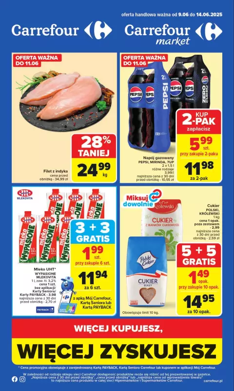 Carrefour Market - gazetka promocyjna Gazetka Carrefour Market od poniedziałku od poniedziałku 09.06 do soboty 14.06