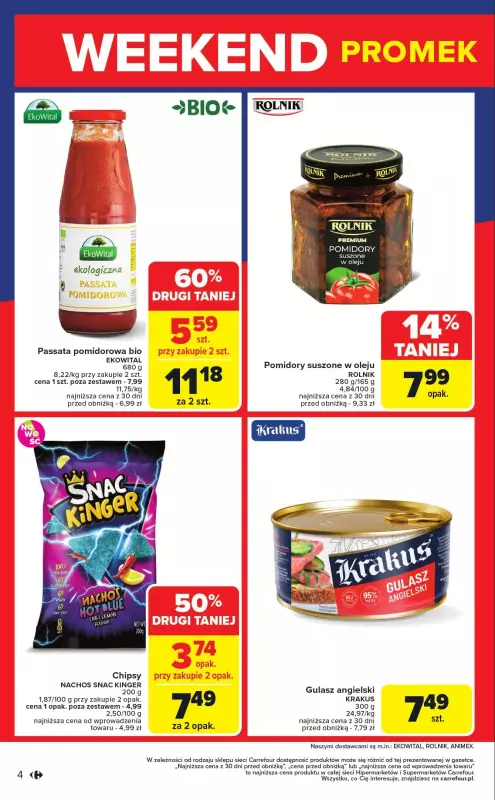Carrefour Market - gazetka promocyjna Gazetka Weekend promek już od czwartku od czwartku 03.07 do soboty 05.07 - strona 4