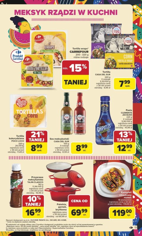 Carrefour Market - gazetka promocyjna Gazetka Kuchnia meksykańska od poniedziałku 07.07 do soboty 19.07 - strona 13