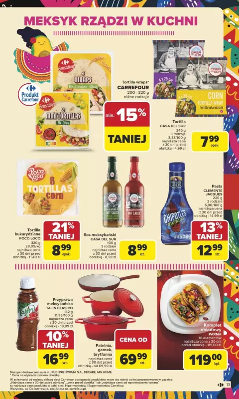 Carrefour Market - gazetka promocyjna Gazetka Kuchnia meksykańska od poniedziałku 07.07 do soboty 19.07 - strona 13