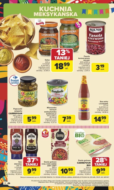 Carrefour Market - gazetka promocyjna Gazetka Kuchnia meksykańska od poniedziałku 07.07 do soboty 19.07 - strona 8