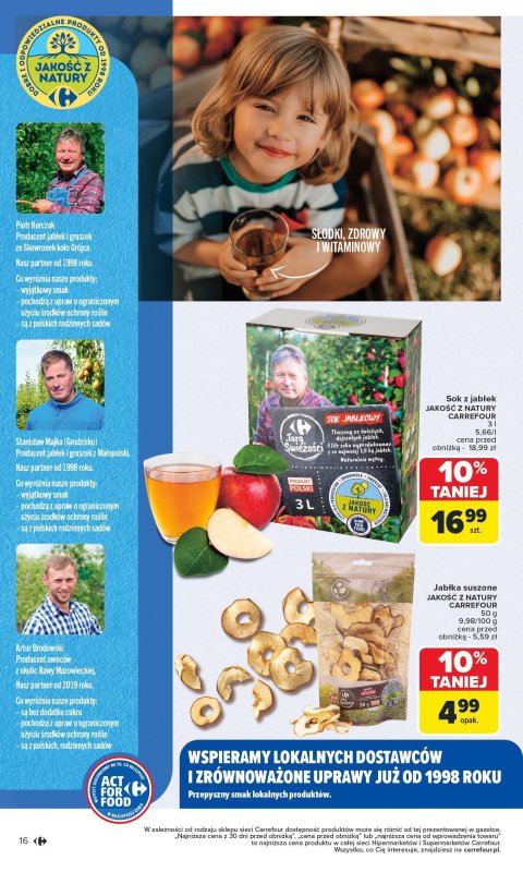 Carrefour Market - gazetka promocyjna Gazetka Kupujemy lokalnie od poniedziałku 07.07 do soboty 19.07 - strona 16