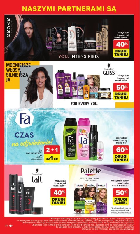 Carrefour Market - gazetka promocyjna Gazetka Markowe okazje od poniedziałku 07.07 do soboty 19.07 - strona 34