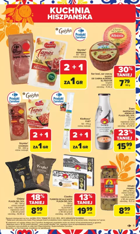 Carrefour Market - gazetka promocyjna Gazetka Kuchnia śródziemnomorska od poniedziałku 21.07 do soboty 02.08 - strona 9