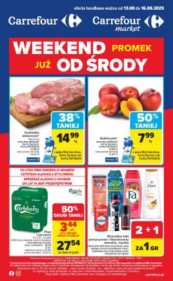 Carrefour Market - gazetka promocyjna Gazetka Weekend promek już od środy  do soboty 16.08