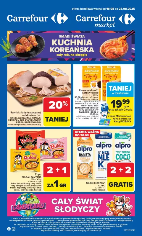 Carrefour Market - gazetka promocyjna Gazetka Carrefour Market od poniedziałku  do soboty 23.08