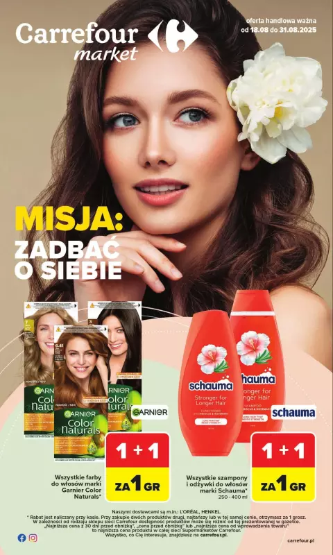 Carrefour Market - gazetka promocyjna Gazetka Market Zadbać o siebie  do niedzieli 31.08