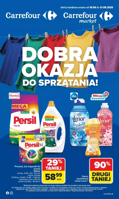 Carrefour Market - gazetka promocyjna Gazetka Dobra okazja do sprzątania  do niedzieli 31.08