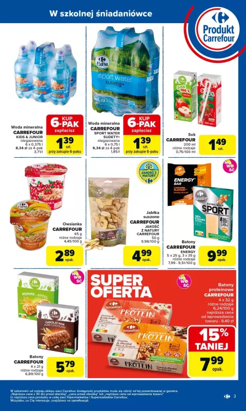 Carrefour Market - gazetka promocyjna Gazetka Produkt Carrefour od poniedziałku  do soboty 06.09 - strona 3