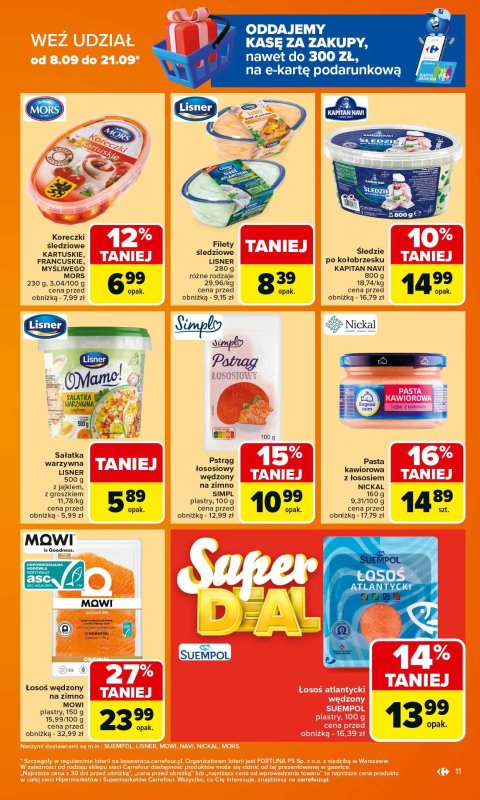Carrefour Market - gazetka promocyjna Gazetka Carrefour Market od poniedziałku od poniedziałku 15.09 do soboty 20.09 - strona 11