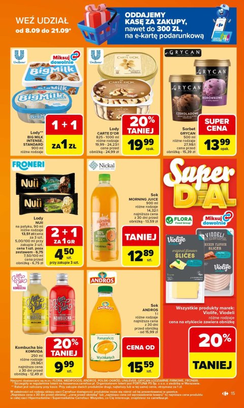 Carrefour Market - gazetka promocyjna Gazetka Carrefour Market od poniedziałku od poniedziałku 15.09 do soboty 20.09 - strona 15