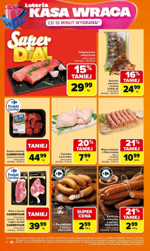Carrefour Market - gazetka promocyjna Gazetka Carrefour Market od poniedziałku od poniedziałku 15.09 do soboty 20.09 - strona 8