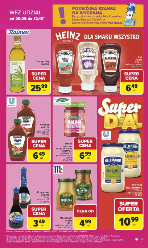 Carrefour Market - gazetka promocyjna Gazetka Carrefour Market od poniedziałku od poniedziałku 29.09 do soboty 04.10 - strona 33