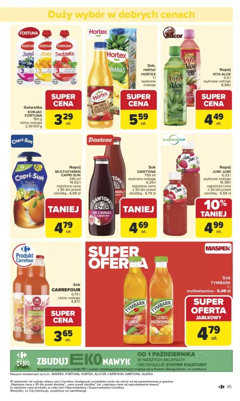Carrefour Market - gazetka promocyjna Gazetka Carrefour Market od poniedziałku od poniedziałku 13.10 do soboty 18.10 - strona 35