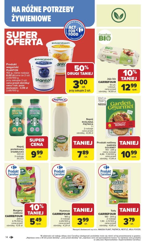 Carrefour Market - gazetka promocyjna Gazetka Carrefour Market od poniedziałku od poniedziałku 13.10 do soboty 18.10 - strona 14