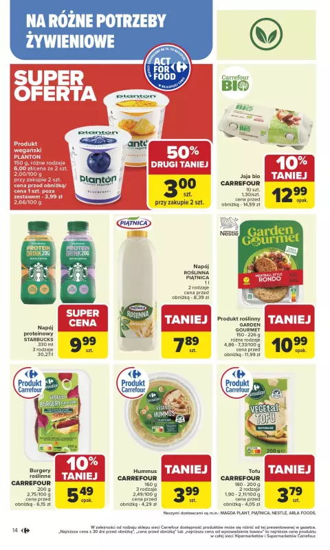 Carrefour Market - gazetka promocyjna Gazetka Carrefour Market od poniedziałku od poniedziałku 13.10 do soboty 18.10 - strona 14
