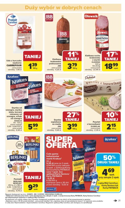 Carrefour Market - gazetka promocyjna Gazetka Carrefour Market od poniedziałku od poniedziałku 13.10 do soboty 18.10 - strona 21