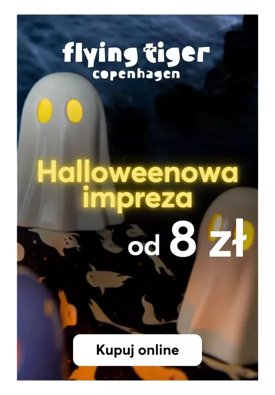 Flying Tiger Copenhagen - gazetka promocyjna Hallowenowa impreza - gadżety i dekoracje od czwartku 19.09 