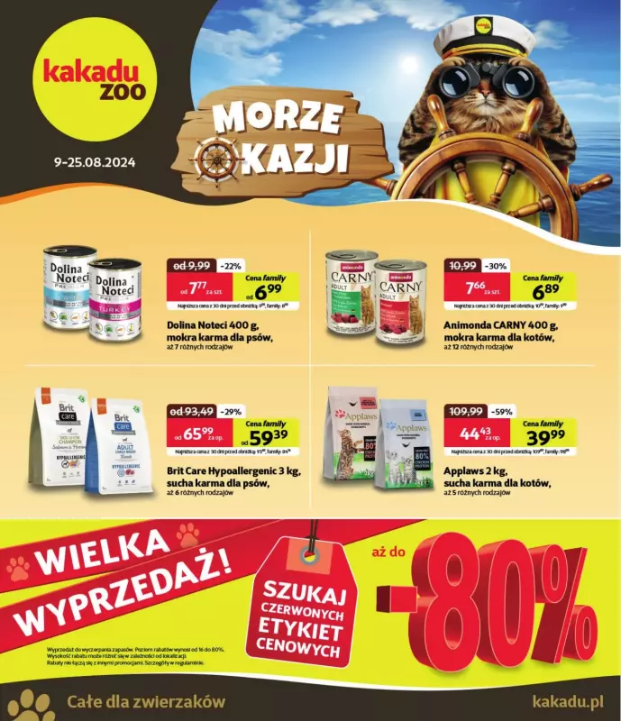 KAKADU - gazetka promocyjna Gazetka od piątku 09.08 do niedzieli 25.08