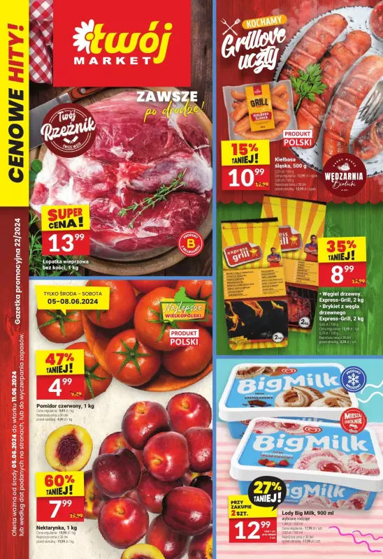 Twój Market - gazetka promocyjna Gazetka od środy 05.06 do wtorku 11.06