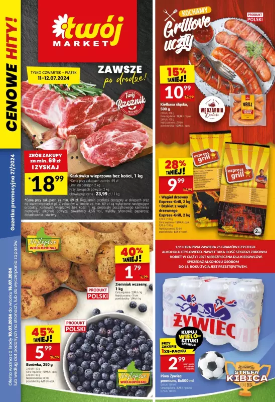 Twój Market - gazetka promocyjna Gazetka od środy 10.07 do wtorku 16.07