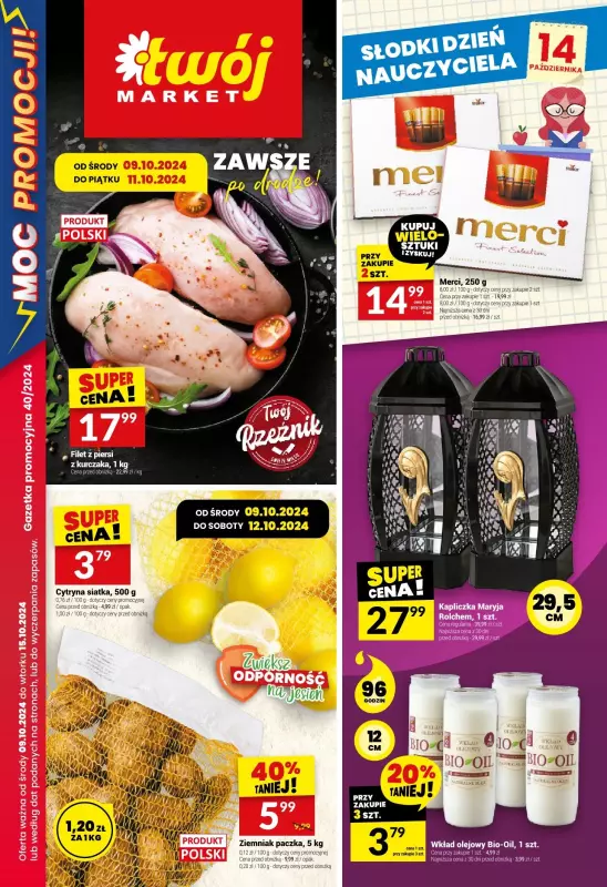 Twój Market - gazetka promocyjna Gazetka od środy 09.10 do wtorku 15.10