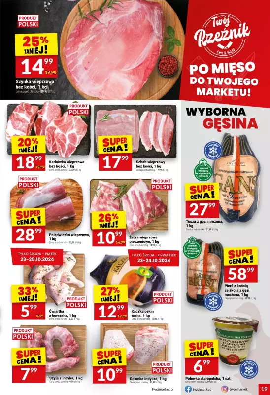 Twój Market - gazetka promocyjna Gazetka od środy 23.10 do wtorku 29.10 - strona 19