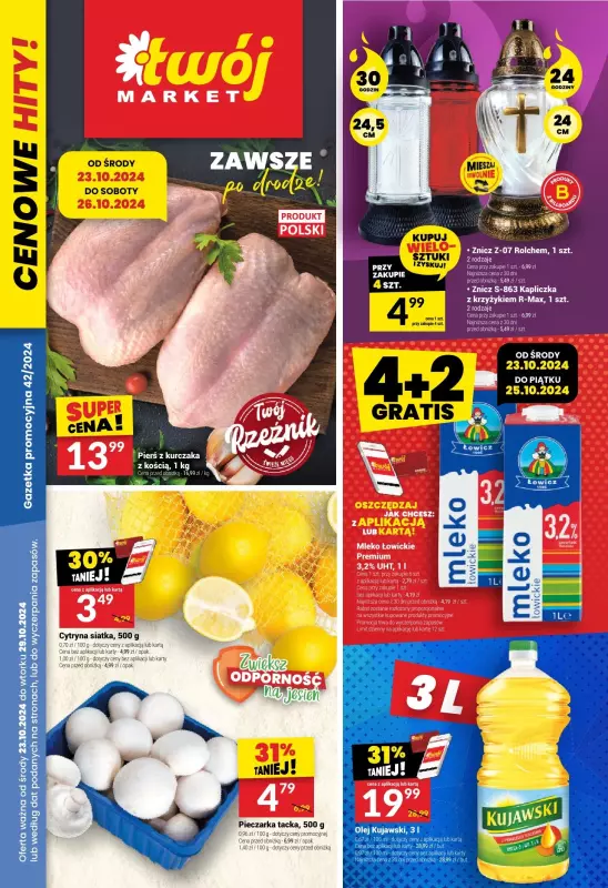 Twój Market - gazetka promocyjna Gazetka od środy 23.10 do wtorku 29.10