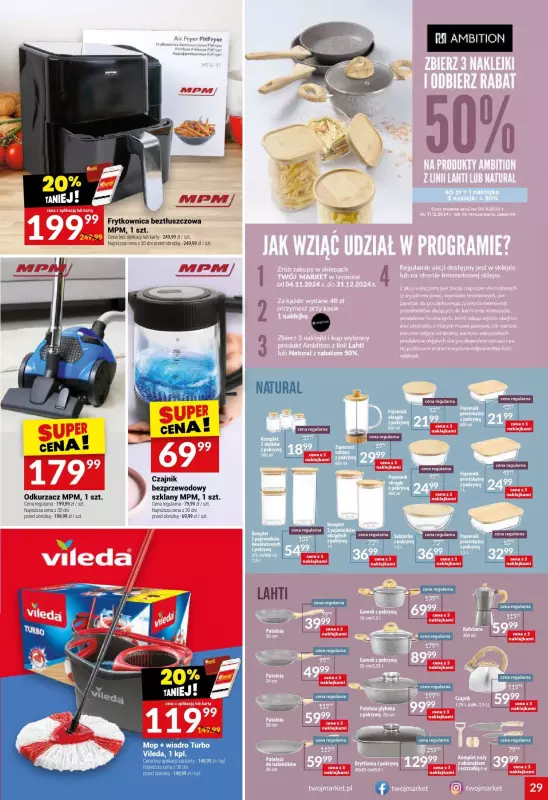 Twój Market - gazetka promocyjna Gazetka od środy 06.11 do wtorku 12.11 - strona 29