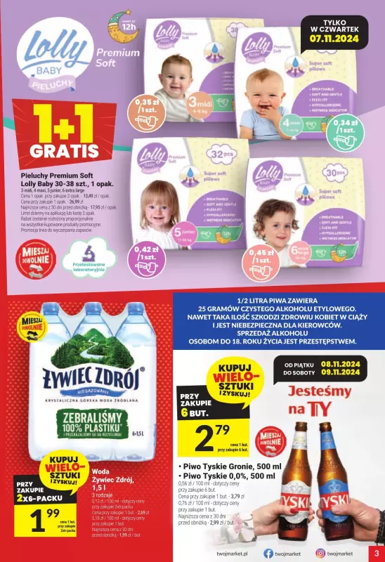 Twój Market - gazetka promocyjna Gazetka od środy 06.11 do wtorku 12.11 - strona 3