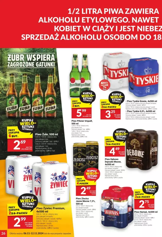 Twój Market - gazetka promocyjna Gazetka od środy 06.11 do wtorku 12.11 - strona 26