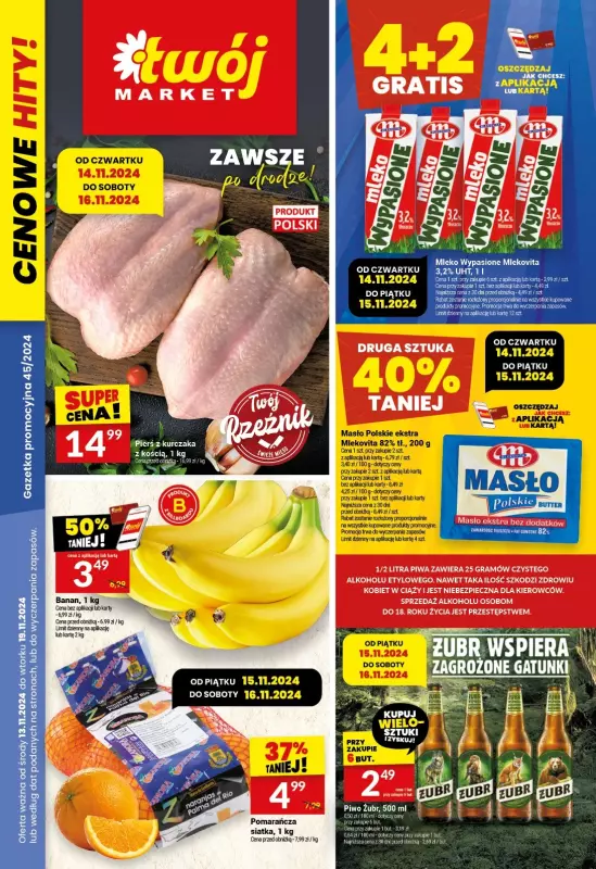 Twój Market - gazetka promocyjna Gazetka od środy 13.11 do wtorku 19.11