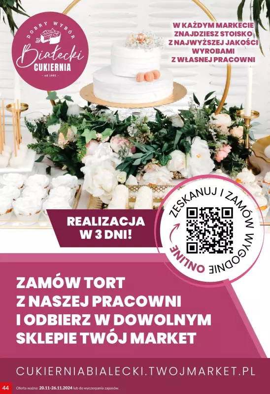 Twój Market - gazetka promocyjna Gazetka od środy 20.11 do wtorku 26.11 - strona 44