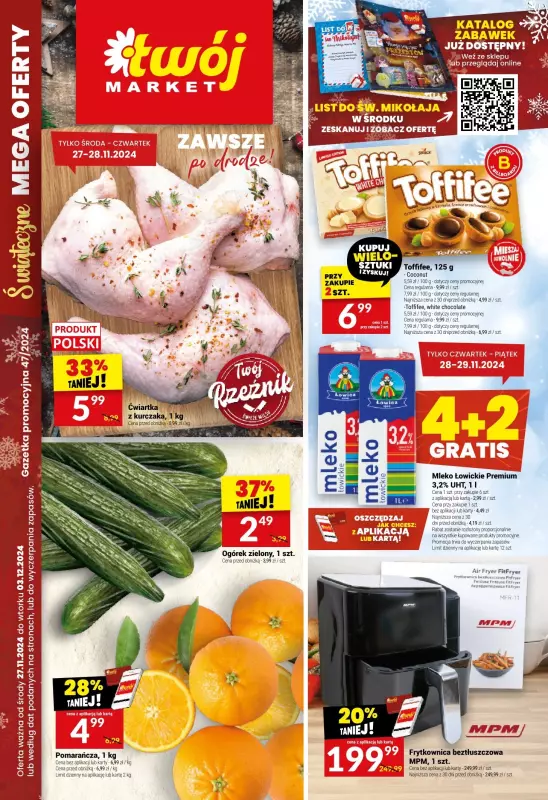 Twój Market - gazetka promocyjna Gazetka od środy 27.11 do wtorku 03.12