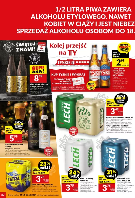 Twój Market - gazetka promocyjna Gazetka od środy 04.12 do wtorku 10.12 - strona 32