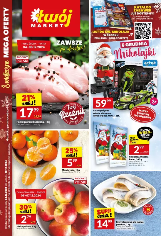 Twój Market - gazetka promocyjna Gazetka od środy 04.12 do wtorku 10.12