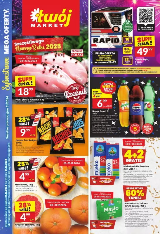 Twój Market - gazetka promocyjna Gazetka od piątku 27.12 do wtorku 31.12