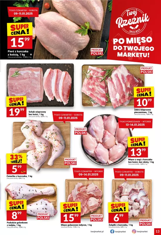 Twój Market - gazetka promocyjna Gazetka od środy 08.01 do wtorku 14.01 - strona 13